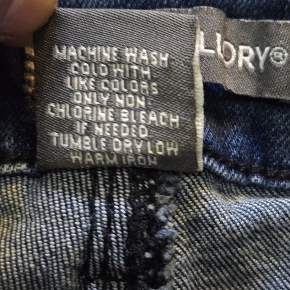 Kate & Mallory Denim Jeans Princess Seam Front Ankle Slit Size:14 - Picture 5 of 9